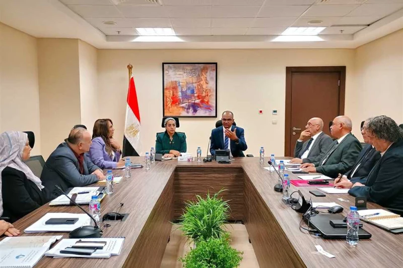 نائب وزير الإسكان: يجب تقديم خدمات مياه الشرب والصرف وفقا لأعلى معايير الجودة بدهب عقد الدكتور سيد إسماعيل، نائب وزير الإسكان والمرافق والمجتمعات العمرانية، والدكتورة إيناس سمير، ن