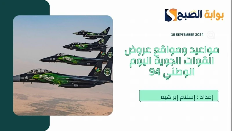 وزارة الدفاع تعلن مواعيد ومواقع عروض القوات الجوية اليوم الوطني السعودي 2024 في 17 مدينة الفعالية التاريخ الوقت الموقع الفئة المستهدفة تجربة الغوص 19 سبتمبر 2024 م من 04:00 إلى 08: