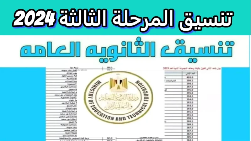 مؤشرات تنسيق المرحلة الثالثة 2024-2025 لطلاب ادبي وعلمي كل الجامعات وفقا لبيان وزارة التعليم العاليمؤشرات تنسيق المرحلة الثالثة 2024-2025 لطلاب ادبي وعلمي اصبحت تلك المؤشرات من اكث