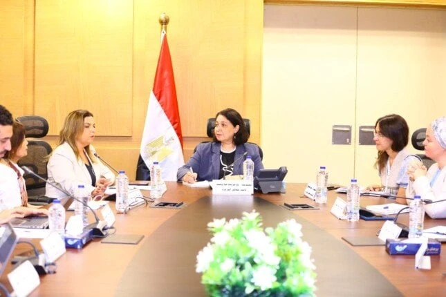 نائبة وزيرة التضامن تلتقي ممثل صندوق الأمم المتحدة للسكان لإعادة هيكلة المشروعاتعقدت المهندسة مرجريت صاروفيم نائبة وزيرة التضامن الاجتماعي، اليوم، اجتماعا موسعا، بمقر الوزارة بالعا