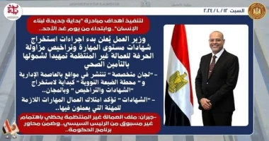 متابعة سيد زعزوع وز العمل : ملف العمالة غير المنتظمة يحظي باهتمام غير مسبوق من الرئيس السيسي..وضمن محاور برنامج الحكومة أعلن السيد محمد جبران وزير العمل اليوم السبت، عن البدء من يو