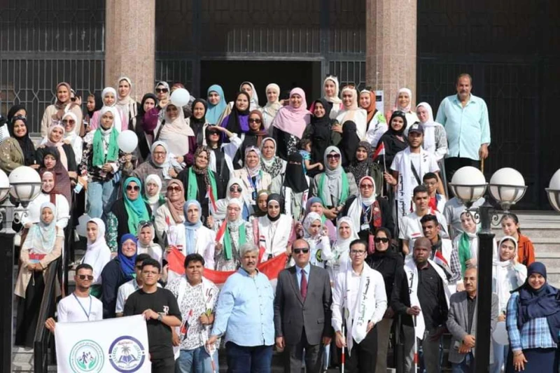 جامعة العريش: ماراثون للمكفوفين وضعاف البصر بالتزامن مع اليوم العالمي للعصا البيضاء نظمت جامعة العريش بشمال سيناء ماراثون لأصحاب البصيرة من المكفوفين