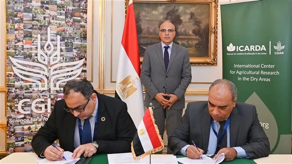 الري توقع مذكرة تفاهم مع المركز الدولي للبحوث الزراعية في المناطق الجافةشهد الدكتور هانى سويلم وزير الموارد المائية والرى توقيع مذكرة تفاهم مع المركز