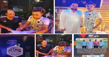 تهنئه مقدمه من جريده اخر الاسبوع لنائب رئيس القسم الرياضي الكابتن احمد المدني بتوقيع عقده مع نادي الجزيره بمطروح لمده موسمين تهنئه مقدمه من السيد رئيس مجلس اداره جريده اخر الاسبوع 