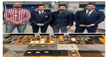 متابعة ممدوح السنبسى نجح رجال جمارك مطار الغردقة الدولى برئاسه عبد العال نعمان مدير عام الادارة العامة لجمارك الغردقة فى ضبط كمية من التليفونات