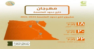 كتب : ماهر بدر معهد جوته يطلق مهرجان خارج حدود العاصمة في أسوان والمنيا وبورسعيد في الفترة من 18 إلى 22 نوفمبر 2024 يستعد معهد جوته الألماني بالقاهرة