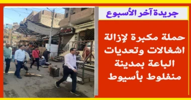 اسيوط سيد زعزوع حملة مكبرة لإزالة اشغالات وتعديات الباعة بمدينة منفلوط بأسيوط قال اللواء دكتور هشام أبو النصر محافظ أسيوط أن حملات إزالة الإشغالات