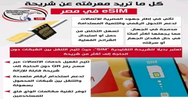 كتب:- احمد ابوسمك الشرائح الالكترونية هي شرائح رقمية بتكون عبارة عن كود بتاخده من شركة الاتصالات بتاعتك كبديل لشرائح الاتصال البلاستيكية التقليدية المميزات : ١- هتستريح من صداع ضيا