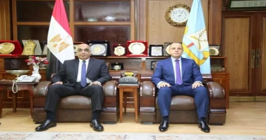 كفر الشيخ-سهيله عبداللطيف محافظ كفر الشيخ يستقبل وزير العدل بديوان عام المحافظة استقبل اللواء علاء عبد المعطي، محافظ كفرالشيخ، اليوم السبت، المستشار