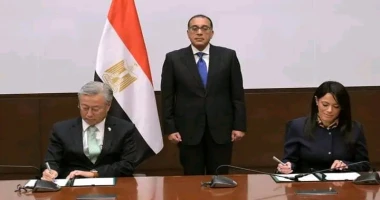 توقيع الخطابات المتبادلة للمنحة الكورية للمرحلة الثانية لمشروع تعزيز القدرات التعليمية متابعة صبري الحصري شهد الدكتور مصطفى مدبولي، رئيس مجلس الوزراء، اليوم بمقر الحكومة بالعاصمة ا