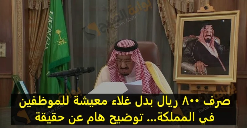 صرف 800 ريال بدل غلاء معيشة للموظفين في المملكة... توضيح هام عن حقيقةهل حقيقة صرف 800 ريال بدل غلاء معيشة للموظفين في المملكة؟ هذا السؤال تم تداولة بكثرة على الكثير من منصات التواص