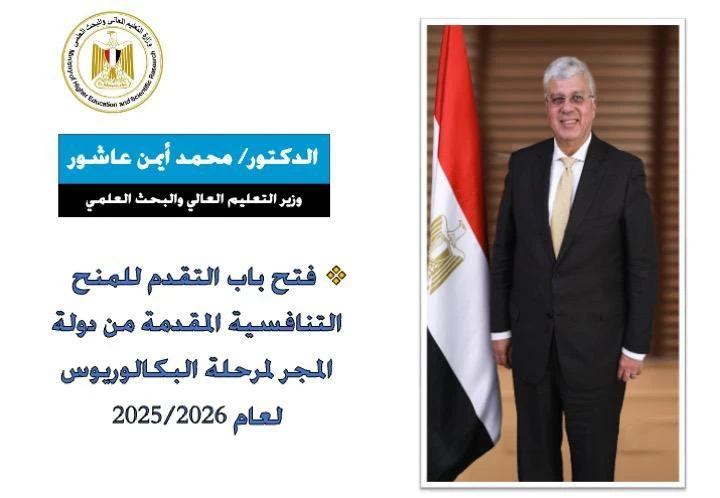 وزارة التعليم العالي تعلن عن فتح باب التقدم للمنح التنافسية المقدمة من دولة المجر لمرحلة البكالوريوس لعام 20252026 متابعة زينب مصطفي أكد