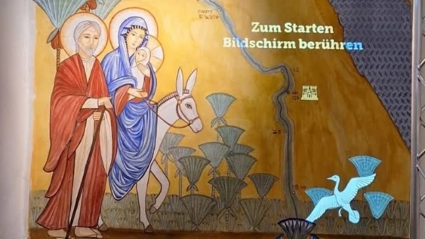 استكمال تنفيذ مشروع رحلة العائلة المقدسة بدير السيدة العذراء بهوكستر زار الأنبا دميان أسقف شمالي ألمانيا ورئيس دير السيدة العذراء والقديس موريس بهوكستر، إيڤا ميناردوس، زوجة عالم ال