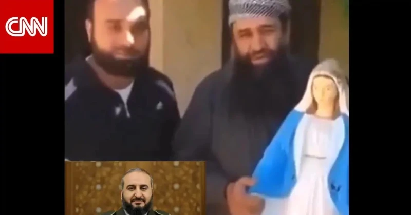 حقيقة فيديو لوزير الدفاع السوري الجديد تحطيم تمثال السيدة العذراء مريم ما صحته انتشر على منصة إكس مقطع فيديو يزعم ناشروه أنه يظهر وزير الدفاع السوري الجديد في الحكومة المؤقتة الجدي