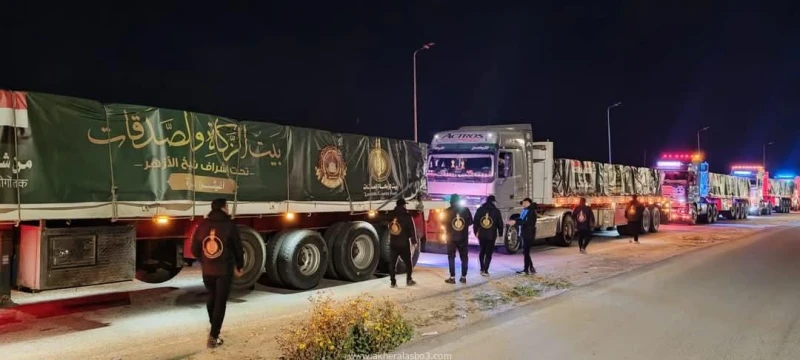 بناء على توجيهات شيخ الأزهر بيت الزكاة والصدقات يسير قافلته الإغاثية التاسعة إلى قطاع غزة كتب - محمود الهندي أكد بيت الزكاة والصدقات دخول القافلة الإغاثية التاسعة لأشقائنا في قطاع 