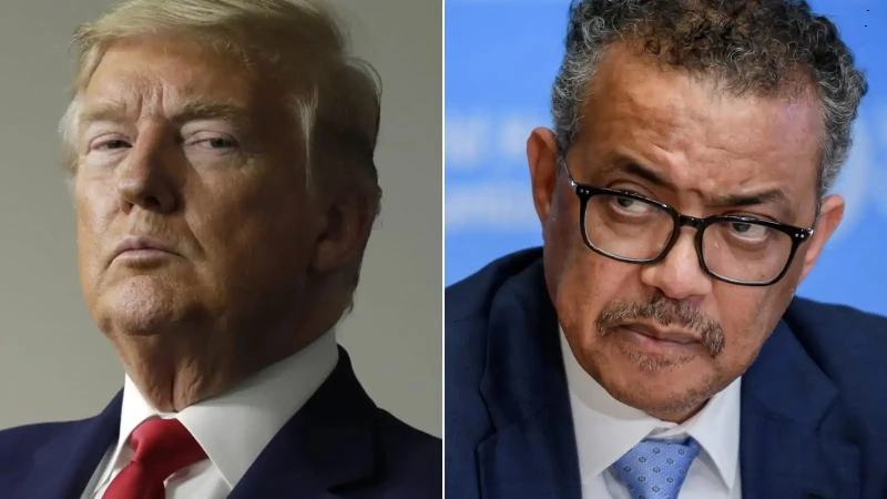 منظمة الصحة العالمية ترد على ترامب عقب إلغاء واشنطن عضويتها بالمنظمة أعرب متحدث باسم منظمة الصحة العالمية، اليوم الثلاثاء، عن أسف المنظمة حيال قرار الرئيس الأمريكي دونالد ترامب بال