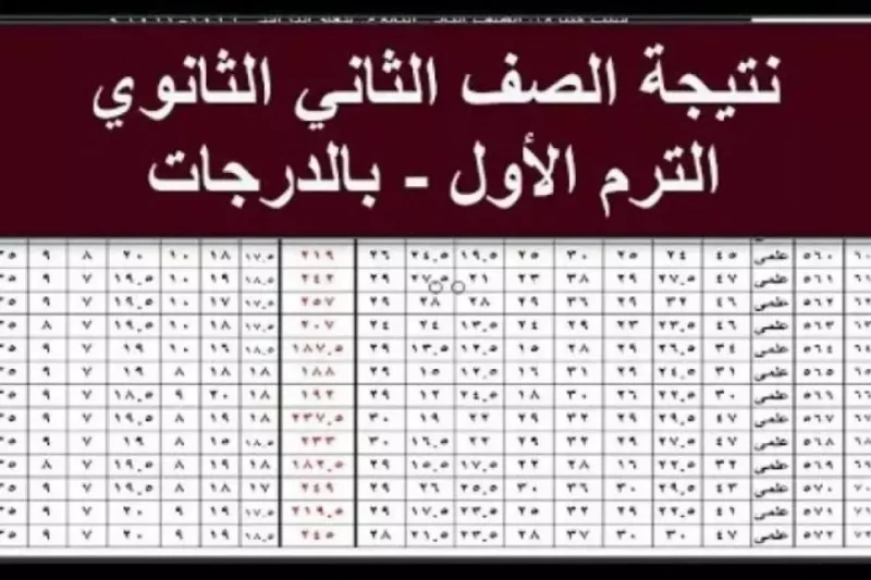 موقع وزارة التربية والتعليم نتائج الامتحانات 2025 نتيجة الصف الثاني الثانوي الترم الاول 2025 برقم الجلوس والاسم تزايدت محركات البحث خلال الأيام