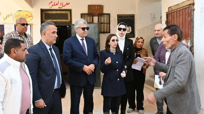 محافظ البحيرة تتابع سير أعمال التصحيح بمدارس حوش عيسى متابعه عبدالله محمد عبدالله خلال جولتها اليوم بمركز ومدينة حوش عيسى قامت الدكتورة جاكلين عازر،