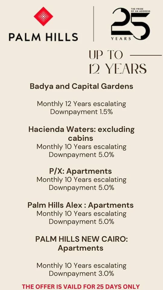 تفاصيل عرض شقق ياسين منصور.. مقدم 1.5 تفاصيل عرض شقق ياسين منصور.. مقدم 1.5 .. في مفاجأة غير مسبوقة، لفت رجل الأعمال المصري ياسين منصور، رئيس مجموعة بالم هيلز للاستثمار العقاري، ال