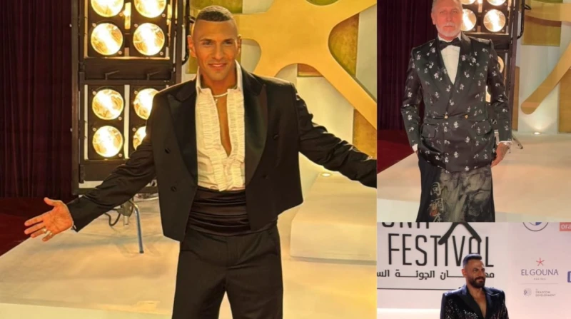 جيبة وحلق وحذاء أحمر، أغرب إطلالات الفنانين بمهرجان الجونة