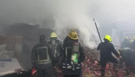 حريق هائل بمصنع نسيج فى المحلة: لطفك يارب