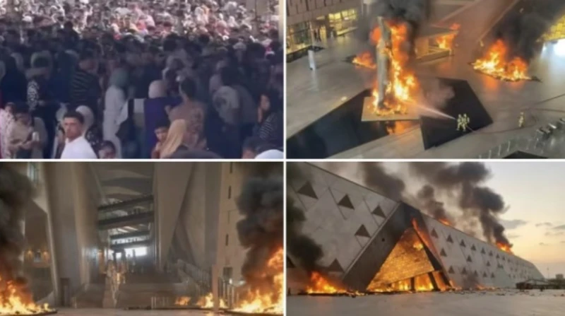 حقيقة نشوب حريق في المتحف المصري الكبير