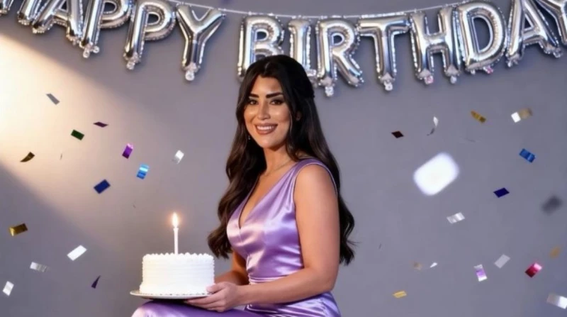 على طريقة عادل إمام، أيتن عامر تحتفل بعيد ميلادها وتتألق بإطلالة راقية