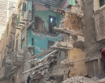 انهيار عقار في منطقة اللبان بالإسكندرية: الحمد لله مفيش خساير بالارواح