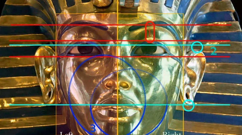 اختلاف عرض عظمة الفكين، مهندس يكشف أسرارًا خفية في قناع توت عنخ آمون