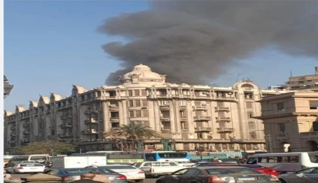 حريق ضخم في عقار بالتوفيقية : لطفك يارب