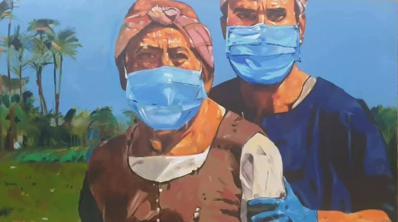 الصورة اللي ورا السقا، أول تعليق من صاحب لوحة "أبو سويلم بالكمامة"؟