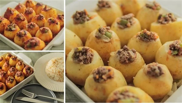 البطاطس المحشية باللحمة المفرومة، وجبة بيتي مشبعة بطعم أصيل