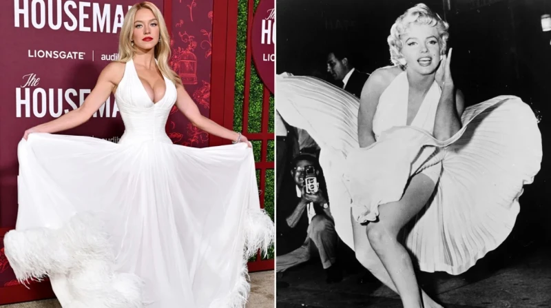 سيدني سويني تستحضر إطلالة مارلين مونرو في العرض الأول لـ"الخادمة"