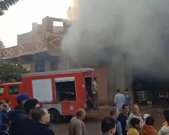 حريق داخل مدرسة بمنطقة البارودية في الفيوم: قدر ولطف