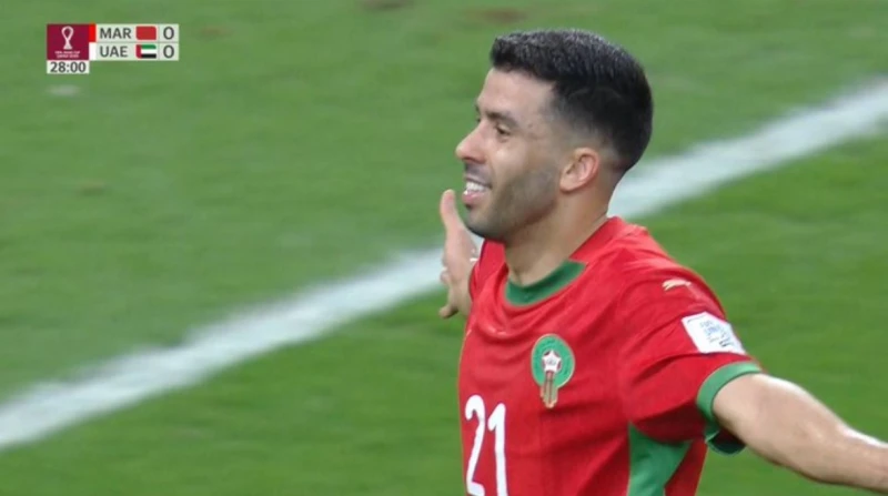 في كأس العرب، المغرب يتقدم على الإمارات بالشوط الأول