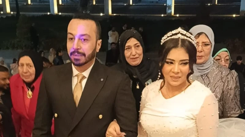 الفنان تامر مجدي يحتفل بعقد قرانه في مسجد المشير طنطاوي (صور)