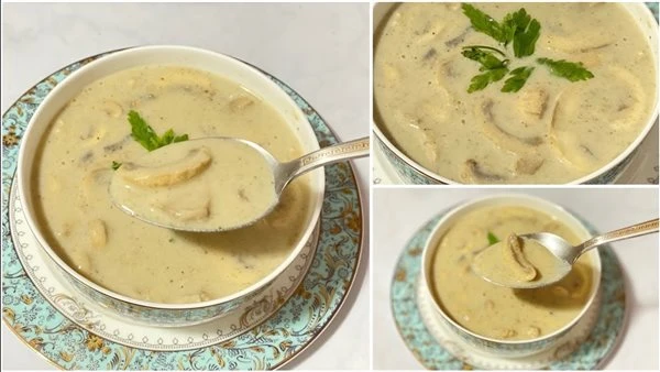 طريقة عمل شوربة الدجاج بالكريمة والمشروم