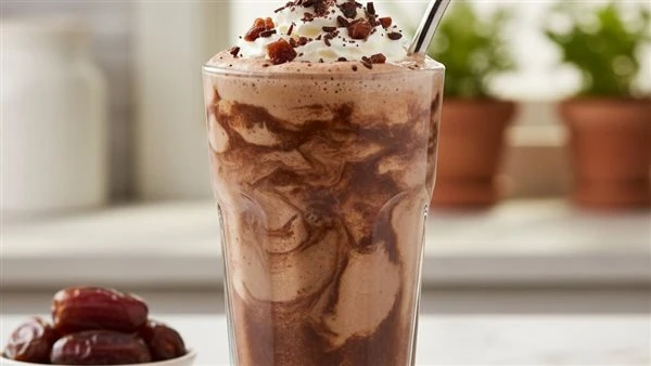 طريقة عمل سموثي التمر واللبن والكاكاو، فطار سريع ومغذي بدون قهوة