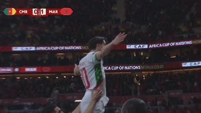 المغرب ضد الكاميرون.. شاهد هدف إبراهيم دياز لاعب منتخب المغرب في مرمى الكاميرون بربع نهائي كأس أمم أفريقيا