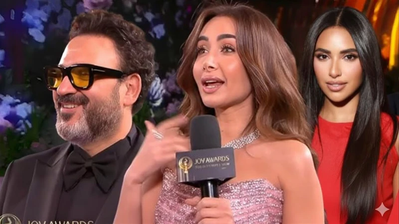 ماذا قال أكرم حسني وهنا الزاهد وآية سماحة في حفل joy awads؟