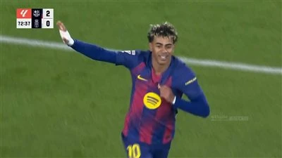 برشلونة ضد ريال أوفييدو.. لامين يامال يسجل هدفًا عالميًا لـ برشلونة أمام ريال أوفييدو في الدوري الإسباني