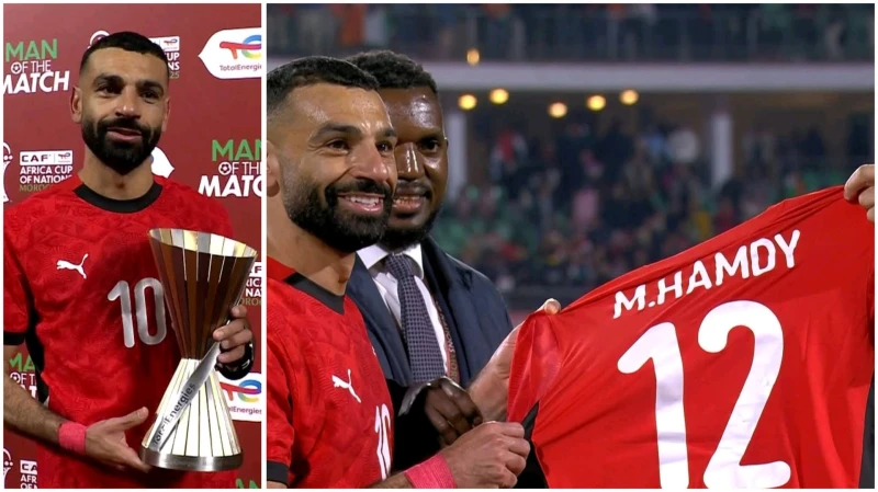 صلاح يرفع قميص محمد حمدي.. رسالة حب من القلب