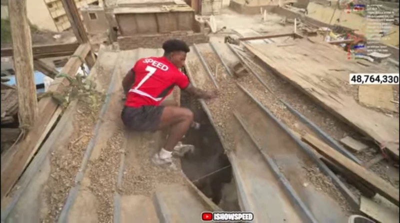 "سبيد" يوثق كارثة كادت تحدث خلال تصوير على سطح مبنى في مصر