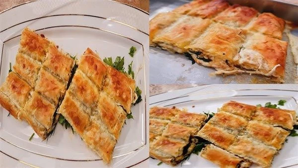 طريقة عمل صينية الجلاش بحشو السبانخ والدجاج