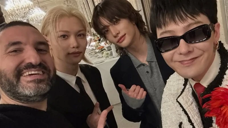 إبراهيم معلوف يلتقي بنجوم الكيبوب جي دراجون وستراي كيدز في باريس