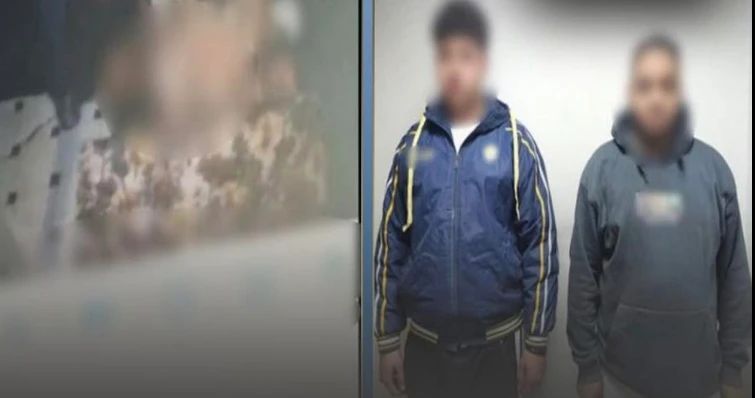 النطعين دول اتمسكوا بيمارسوا الفجور داخل محل في الفيوم : جتكم قرف