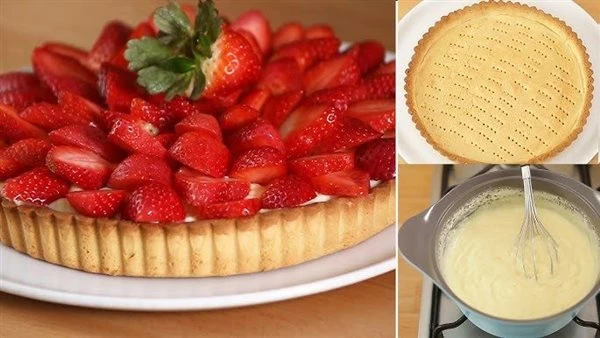 طريقة عمل تارت الفراولة بالكاسترد فى خطوات بسيطة