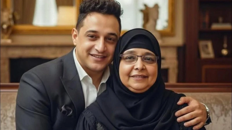 بالصور.. رضا البحراوي يتعرض لحالة إغماء بعد دفن والدته في طنطا