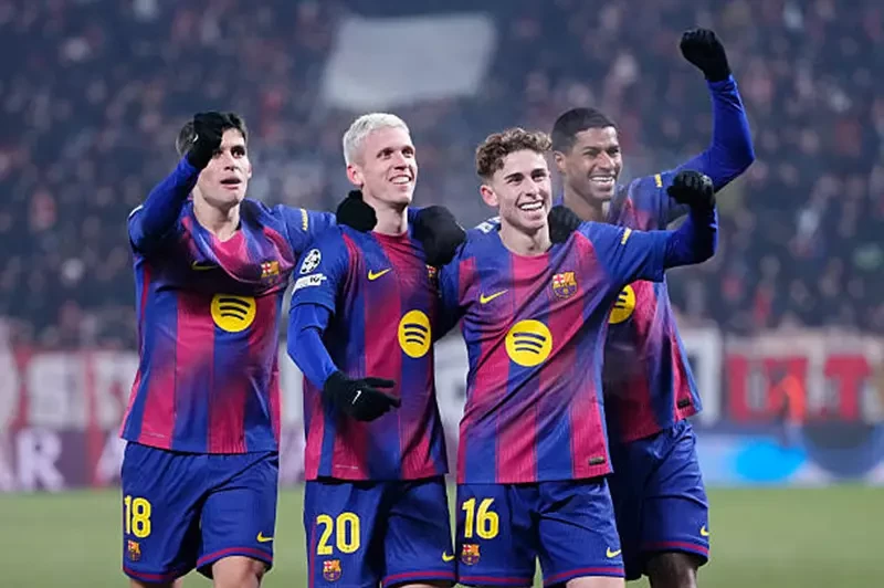 برشلونة يفوز على سلافيا براج 4-2 في دوري أبطال أوروبا