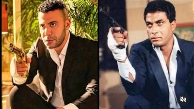 من أجمد فنانين التاريخ.. محمد إمام يوجه تحية لأحمد زكي بصورة من مسلسل الكينج